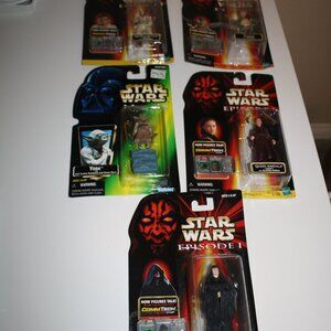 5 VINTAGE STAR WARS TOYS WITH 1999 RECIEPT FROM PLAY CO